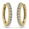 1/5 Carat Diamond Mens Hoop Earrings In 14 Karat Yellow Gold Image-4