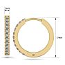 1/5 Carat Diamond Mens Hoop Earrings In 14 Karat Yellow Gold Image-5