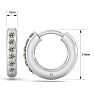 1/4 Carat Diamond Mens Hoop Earrings In 14 Karat White Gold Image-5