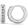 1/3 Carat Diamond Mens Hoop Earrings In 14 Karat White Gold Image-2