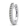 0.06 Carat Diamond Single Mens Hoop Earring In 14 Karat White Gold Image-4