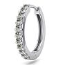 1/10 Carat Diamond Single Mens Hoop Earring In 14 Karat White Gold Image-1