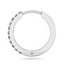 1/10 Carat Diamond Single Mens Hoop Earring In 14 Karat White Gold Image-2