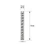 1/10 Carat Diamond Single Mens Hoop Earring In 14 Karat White Gold Image-5