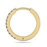 1/10 Carat Diamond Single Mens Hoop Earring In 14 Karat Yellow Gold Image-2