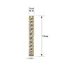 1/10 Carat Diamond Single Mens Hoop Earring In 14 Karat Yellow Gold Image-5