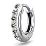 1/8 Carat Diamond Single Mens Hoop Earring In 14 Karat White Gold Image-1