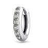 1/8 Carat Diamond Single Mens Hoop Earring In 14 Karat White Gold Image-7