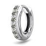 1/6 Carat Diamond Single Mens Hoop Earring In 14 Karat White Gold Image-1