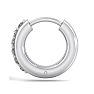 1/6 Carat Diamond Single Mens Hoop Earring In 14 Karat White Gold Image-2