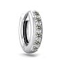 1/6 Carat Diamond Single Mens Hoop Earring In 14 Karat White Gold Image-4