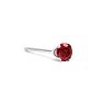 5 Point Ruby Stud Earrings In Sterling Silver. So Cute! Image-3