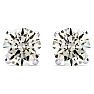 6 Carat Round Diamond Stud Earrings In 14 Karat White Gold  Image-2
