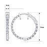 2 Carat Diamond Hoop Earrings In 14 Karat White Gold, 3/4 Inch Image-4