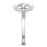 Moissanite Engagement Ring; 1 Carat Round Shape Moissanite Vintage Engagement Ring In Sterling Silver Image-4