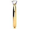 Moissanite Engagement Ring; 1/2 Carat Moissanite Solitaire Engagement Ring In 14 Karat Yellow Gold Image-3