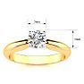 Moissanite Engagement Ring; 1/2 Carat Moissanite Solitaire Engagement Ring In 14 Karat Yellow Gold Image-4