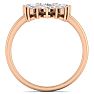 1/2 Carat Round Diamond Flower Ring In 14 Karat Rose Gold Image-3