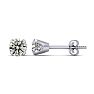 1 Carat Colorless Diamond Stud Earrings In 14 Karat White Gold Image-1