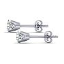 1 Carat Colorless Diamond Stud Earrings In 14 Karat White Gold Image-3