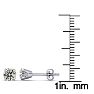 1 Carat Colorless Diamond Stud Earrings In 14 Karat White Gold Image-4