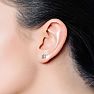 1 Carat Colorless Diamond Stud Earrings In 14 Karat White Gold Image-5