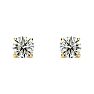 Nearly 3/4 Carat Colorless Diamond Stud Earrings In 14 Karat Yellow Gold Image-2