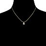 Very Rare 1.05 Carat Diamond Solitaire Necklace In Yellow Gold.  Genuine Natural, Earth-Mined Diamond Image-4