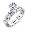 2 Carat Round Shape Diamond Bridal Set In Platinum Image-3