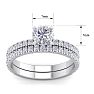 2 Carat Round Shape Diamond Bridal Set In Platinum Image-5