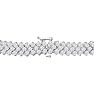 13 Carat Three Row Diamond Mens Tennis Bracelet In 14 Karat White Gold, 8 Inches Image-3