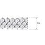 13 Carat Three Row Diamond Mens Tennis Bracelet In 14 Karat White Gold, 8 Inches Image-5
