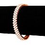 13 Carat Three Row Diamond Mens Tennis Bracelet In 14 Karat Rose Gold, 8 Inches Image-6