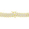 12 Carat Three Row Diamond Tennis Bracelet In 14 Karat Yellow Gold Image-3