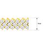 12 Carat Three Row Diamond Tennis Bracelet In 14 Karat Yellow Gold Image-5