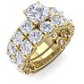 6 Carat Round Shape Diamond Bridal Set In 14 Karat Yellow Gold Image-2