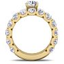 6 Carat Round Shape Diamond Bridal Set In 14 Karat Yellow Gold Image-3