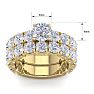 6 Carat Round Shape Diamond Bridal Set In 14 Karat Yellow Gold Image-5