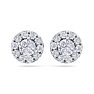 2 1/2 Carat Halo Diamond Stud Earrings In 14 Karat White Gold Image-2