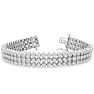 9 Carat Three Row Diamond Mens Tennis Bracelet In 14 Karat White Gold, 8 Inches Image-1