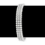 9 Carat Three Row Diamond Mens Tennis Bracelet In 14 Karat White Gold, 8 Inches Image-4