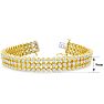 9 Carat Three Row Diamond Mens Tennis Bracelet In 14 Karat Yellow Gold, 8 Inches Image-3