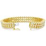 8 Carat Three Row Diamond Tennis Bracelet In 14 Karat Yellow Gold Image-2