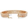 8 Carat Three Row Diamond Tennis Bracelet In 14 Karat Rose Gold Image-2