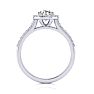 1 Carat Round Halo Diamond Engagement Ring in 14K White Gold.
 Image-4