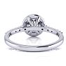 1 Carat Round Halo Diamond Engagement Ring in 14K White Gold.
 Image-6