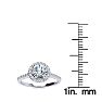 1 Carat Round Halo Diamond Engagement Ring in 14K White Gold.
 Image-7