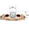 1 1/4 Carat Round and Marquise Vintage Diamond and Sapphire Engagement Ring In 14 Karat Rose Gold Image-5