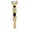 1 1/4 Carat Round and Marquise Vintage Diamond and Sapphire Engagement Ring In 14 Karat Yellow Gold Image-4