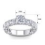 3 1/2 Carat Round Shape Diamond Engagement Ring In 14 Karat White Gold Image-5